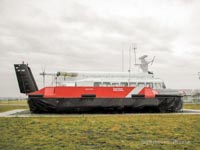 SRN6 craft operating with the Canadian Coastguard - Hovercraft 045 on Static Display outside the base at Sea Island (submitted by Paul Brett).